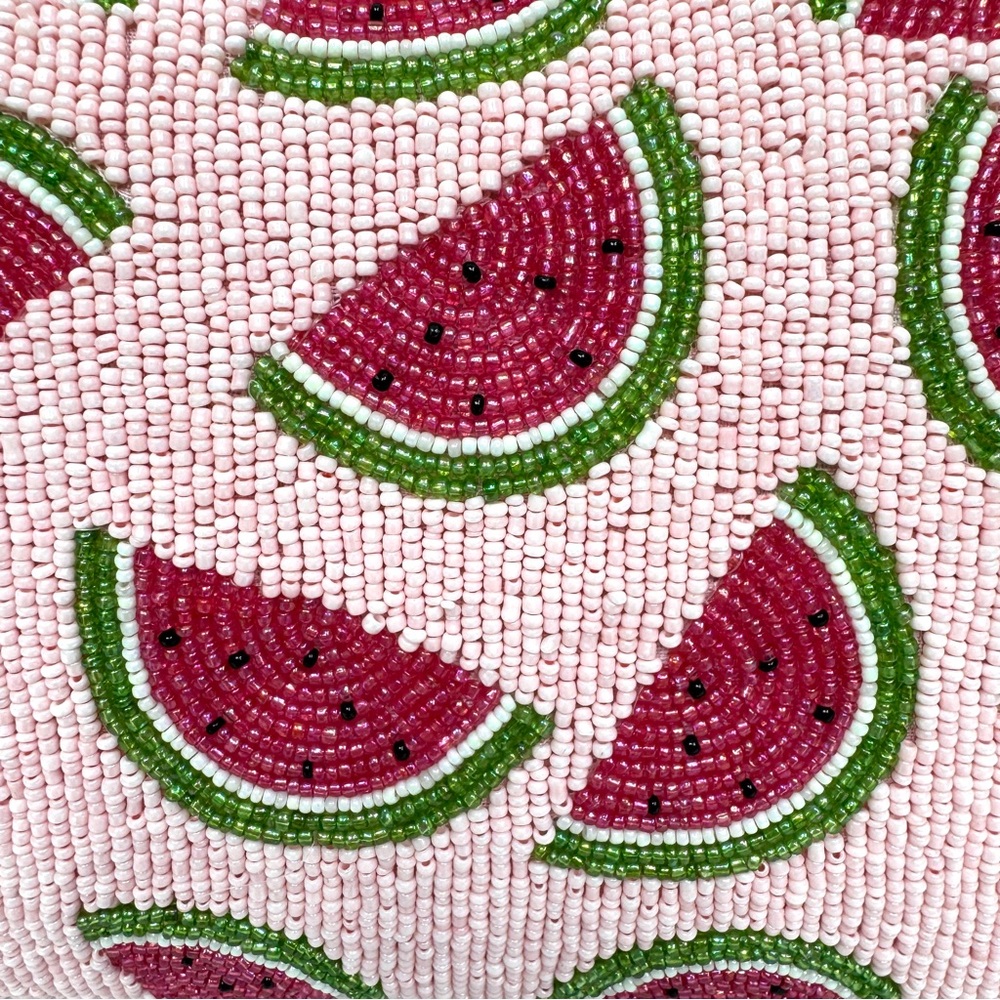 FROM ST XAVIER Juicy Watermelon Pouch Clutch - Pink/Green - Picture 9 of 13